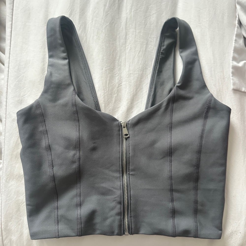 Abercrombie Zip-Up Crop Top